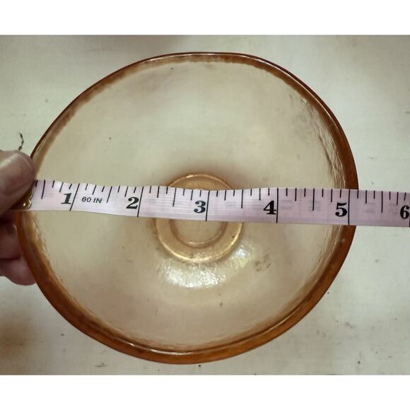 John Gilmor Glassworks Signed Copper Wave Textured Glass Bowl RARE Art Glass - Picture 9 of 10